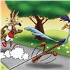 Image 2 : "Wile E and Road Runner Race" Numbered Limited Edition Giclee from Warner Bros, with Certificate of 