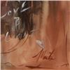 Image 2 : Marta Wiley, Framed Original Mixed Media Painting on Canvas, Thumb Printed and Hand Signed with Lett