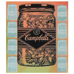 Steve Kaufman (1960-2010), "Campbell's Soup" Hand Painted Limited Edition Silkscreen on Canvas, TP N