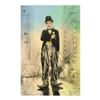 Image 1 : Steve Kaufman (1960-2010), "Charlie Chaplin Hand Painted Limited Edition Silkscreen on Canvas, Numbe
