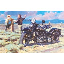 Tom Fritz- Original Giclee on Canvas "Barb Wire"