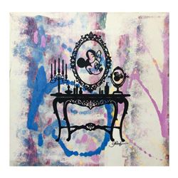 Gail Rodgers, "Mirror Mirror" Hand Signed Original Hand Pulled Silkscreen Mixed Media on Canvas with