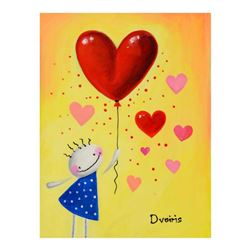 Dvoris, Original Mixed Media Acrylic Painting on Canvas, Hand Signed with Letter of Authenticity.