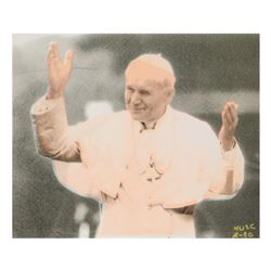 Ringo Daniel Funes (Protege of Andy Warhol's Apprentice, Steve Kaufman), "The Pope" One-of-a-Kind Ha