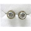 Image 1 : New White Topaz & Diamond Stud Earrings