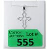 Image 1 : New .925 Sterling Silver Open Cross Pendant