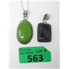 Image 1 : 1 Copper Turquoise & 1 Labradorite Pendant