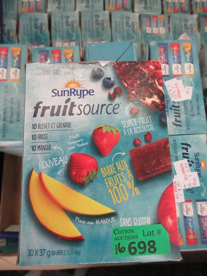 16 Boxes of 30 SunRype Fruit Bars