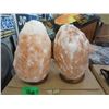 Image 1 : 2 New Himalayan Salt Lamps  - With Bulbs & Cords