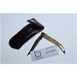 DAMASCUS FOLDING KNIFE & SHEATH