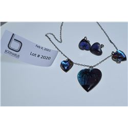 OLD STERLING EARRING & NECKLACE SET