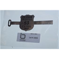 1922 ESTEVAN LICENSE