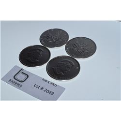 4 TIMES THE MONEY 5.00 canada 1 oz. sterling silver coin