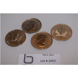 4 TIMES THE MONEY 5.00 canada 1 oz. sterling silver coin