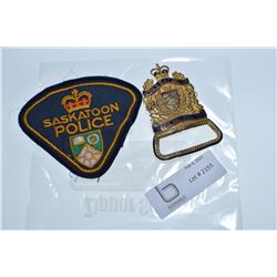 SASKATOON VINTAGE POLICE BADGE / PATCH