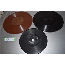 ANTIQUE RECORD LOT, THICK EDISON,BROWN,BIG HOLE