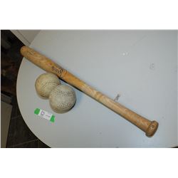 VINTAGE LOUISVILLE SLUGGER & BALLS