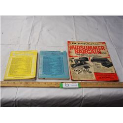 (2) READERS DIGEST 1941 BOOKS, EATONS 1960 CATALOGUE (39 PAGES)