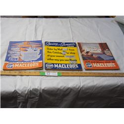 3X THE MONEY / MACLEOD'S 1958-1961 CATALOUGES (TOTAL 3)