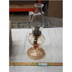 PINK DEPRESSION LAMP WITH CHIMNEY