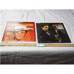 2X THE MONEY / JOHNNY CASH & HANK WILLAMS RECORDS (HAS SCRATCHES)