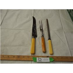 KINFE, FORK & SHARPENER