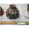 Image 5 : VINTAGE LAMPSHADES & MILKGLASS LAMP & SHADE
