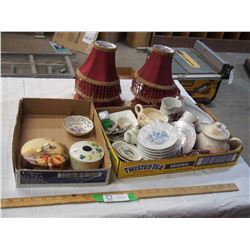 MISC CHINAWARE & LAMPSHADES