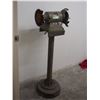 Image 1 : ROCKFORD BENCH GRINDER (WORKING BUT STARTS SLOW MAYBE WEAK MOTOR) ON STAND