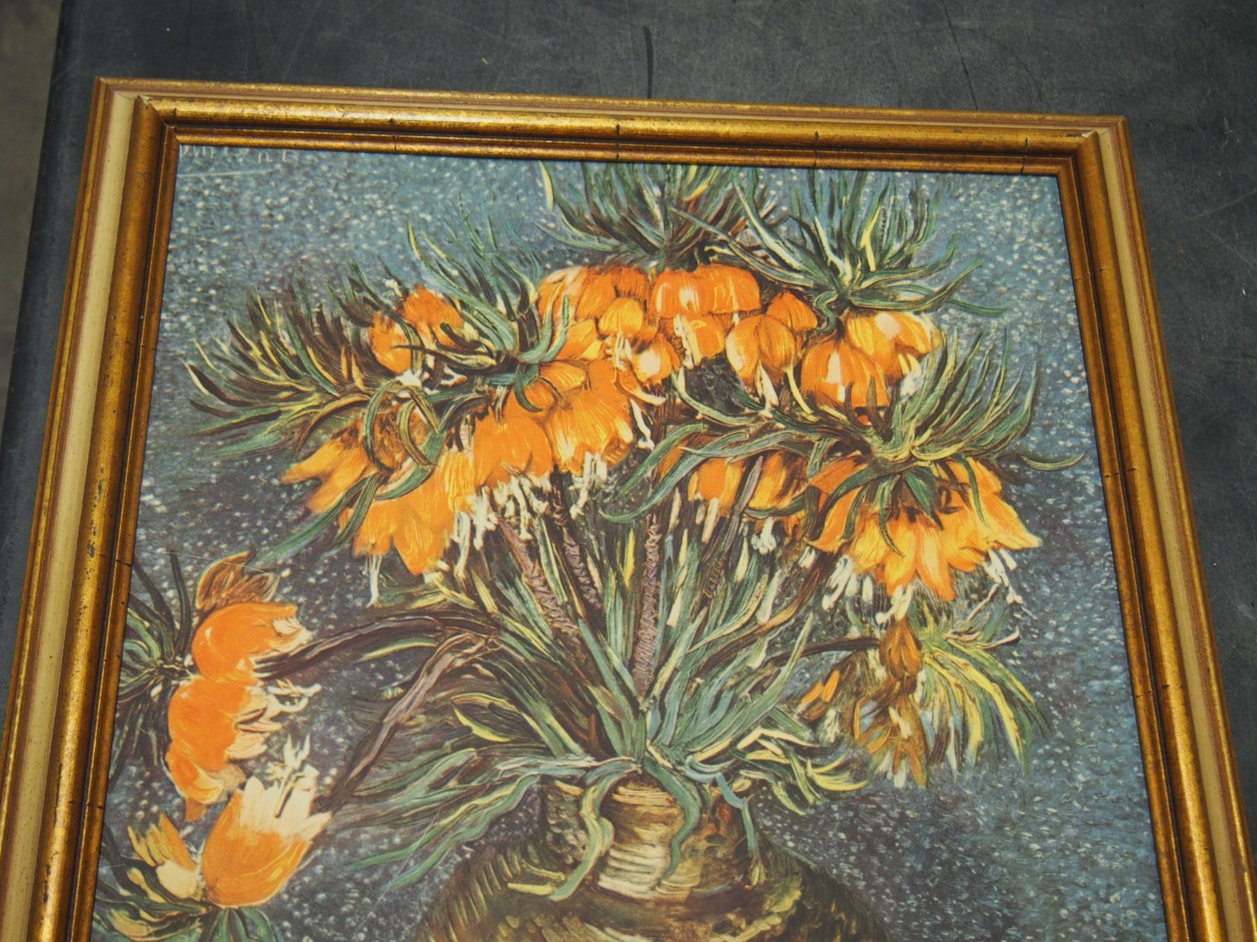 BELL LILIES IN A LOPPER VASE VINCENT VAN GOGH (PICTURE IN FRAME)