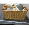 Image 4 : WICKER BASKET & MISC BOOKS