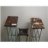Image 2 : CAST AND BRASS UMBRELLA HOLDER AND TWO STORAGE RACKS (RACKS 36" IN HIGHT)