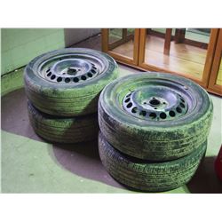 4 COOPER TOURING 195 60 R 15 TIRES WITH RIMS