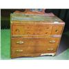 Image 2 : VINTAGE WOODEN DRESSER WITH MIRROR ON CASTERS (42 X 18 X 68 TOTAL HEIGHT)