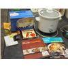 Image 5 : 2 STONEWARE BOWLS, SLOW COOKER, COOKBOOKS PLUS MISC