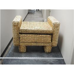 WICKER CHAIR STORAGE UNIT