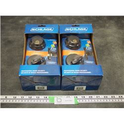 2 NEW SCHLAGE PROFESSIONAL GRADE SECURITY DEAD BOLT LOCKS