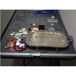 HOSTESS PLATE OLD ENGLISH REPROD E,P COPPER LEAD MTS PLUS MISC