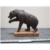 Image 1 : RON FLAMING 2001 BASWOOD BEAR CARVING WAX FINISH (7 1/2" TALL)