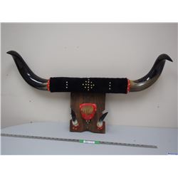 UNIQUE SET OF MOUNTED HORNS (36" SPREAD)