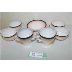 UNIQUE ANCHOR HOLKING CUPS, SAUCERS, CREAM & SUGAR