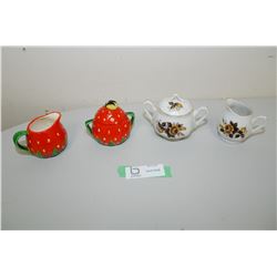 CREAM & SUGAR STRAWBERRY WARE & JAPAN