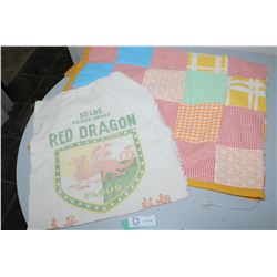 PATCHWORK BABY BLANKET & FLOUR BAG