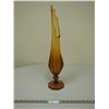 Image 1 : YELLOW AMBER ART GLASS VASE (23 1/4" TALL)