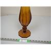 Image 3 : YELLOW AMBER ART GLASS VASE (23 1/4" TALL)