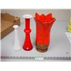 Image 1 : CERAMIC & GLASS DECORATIVE VASES