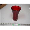 Image 1 : RED ANCHOR HOCKING DECORATIVE GLASS VASE