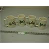 Image 1 : VINTAGE COFFEE MUGS (4) (ONE HAS BROKEN HANDLE)