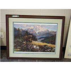 PICTURE IN FRAME (39 X 31 1/2 IN WIDE) (SIGNED)