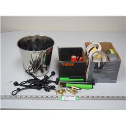 MISC TAPE, FLASHLIGHTS, HARDWARE, ELASTIC STRAPS